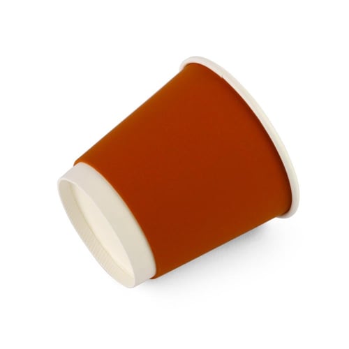 أكواب ورق مخمل بطبقتين اللون بني-(25) حبة| 8 انز