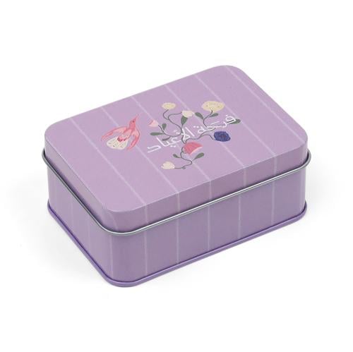 مجموعة(6)علب معدنية "فرحة الأعياد" لون بنفسجي فاتح