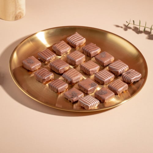 صحن تقديم ستانليس ستيل ذهبي |30 سم