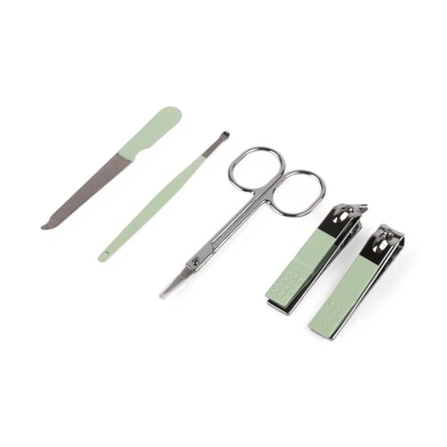 حقيبة طقم العناية بالأظافر توزيعات فاخرة لون أخضر-...