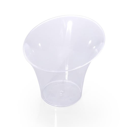 وعاء حلى بلاستيك شفاف بزاوية منحنية فاخر في التقدي...