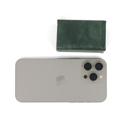 علبة بخور جلد فاخرة لون أخضر | 8*5*4 سم