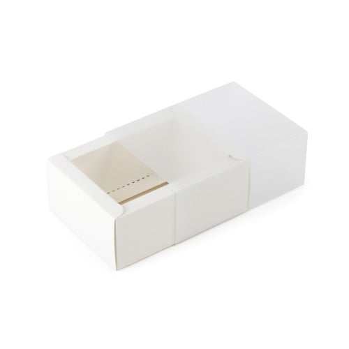علب ورقية بلون أبيض وغطاء شفاف قابل للسحب - (12) ح...