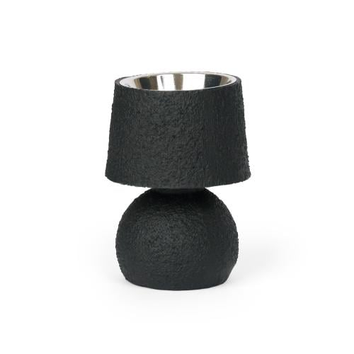 مبخرة سيراميك فاخرة بقاعدة دائرية - لون أسود