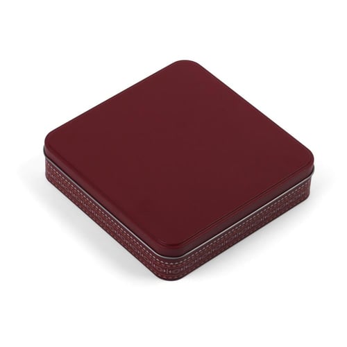 علبة معدنية مربعة بغطاء فاخرة لون عودي-(1) حبة