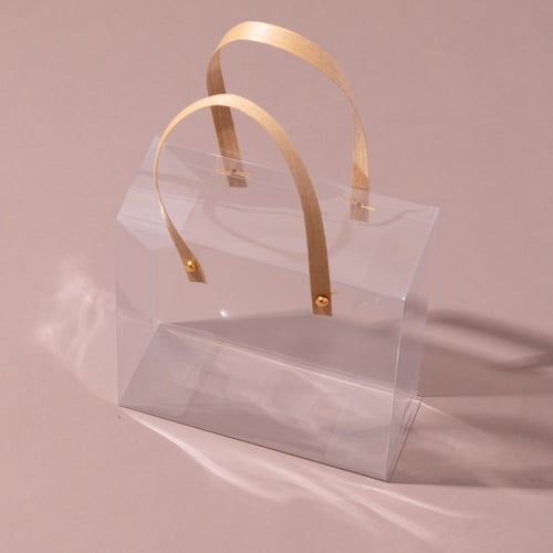 أكياس هدايا فاخرة وشفافة - (6) حبة |19*8*19 سم