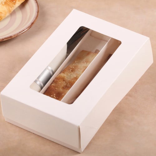 مجموعة (12) علبة بيضاء فاخرة مقسمة للفطائر والحلوي...