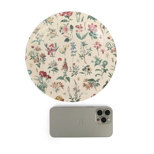 مجموعة (10) صحون ورقية بطباعة أزهار | 9 أنش