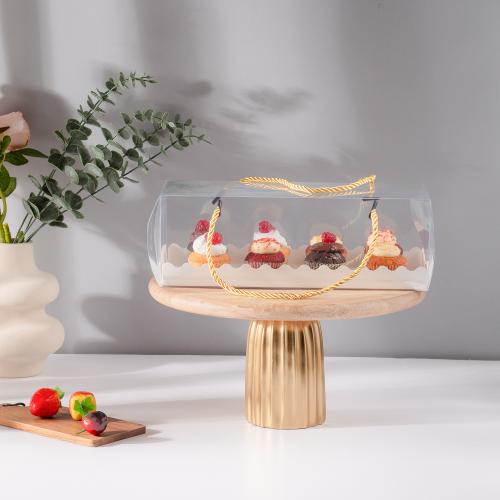 علب ورقية مستطيلة بغطاء شفاف - (12) حبة