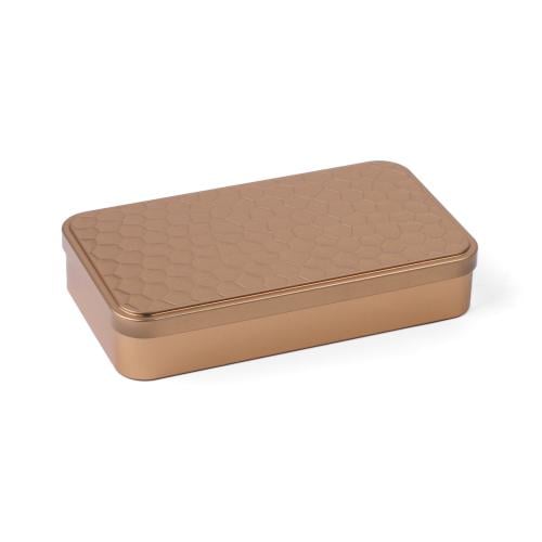 علبة معدنية للتخزين والتعبئة لون ذهبي - (1) حبة