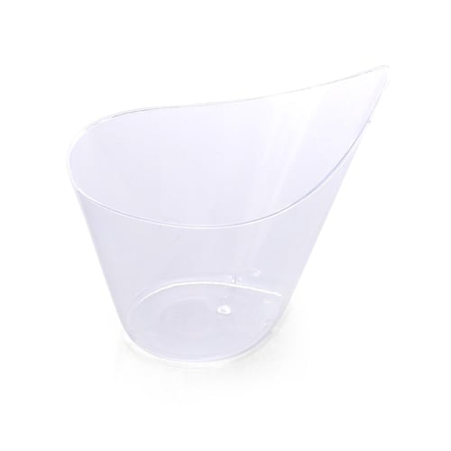 صحون حلى بلاستيك شفاف بتصميم ورقة شجر- (25) حبة| 6...