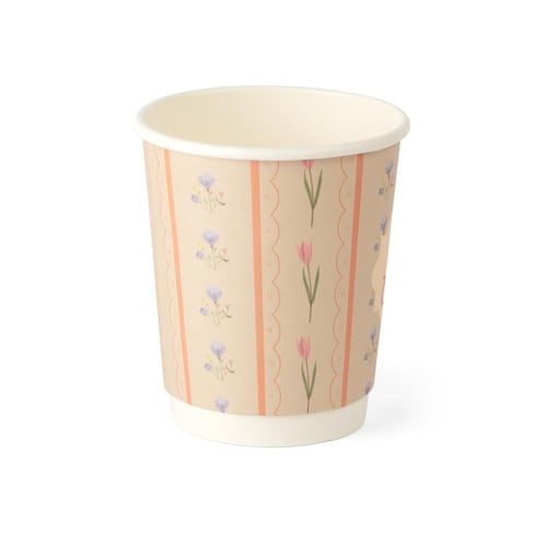 أكواب ورقية للعيد "عيدكم دايم بالفرح" لون بيج - (1...