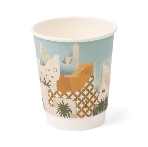 مجموعة (25) كوب ورقي تصميم نجدي - طبقتين | 9 انز