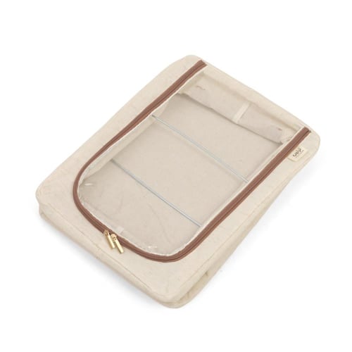 صندوق تخزين قماشي بنافذة شفافة لون بيج | 40*30*16...