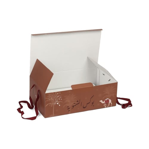 بوكس الشتوية فارغ بتصميم شتوي باللون البني