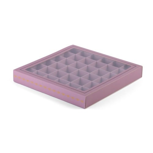 علبة شوكلاتة كبيرة فاخرة بنافذة شفافة(36) قسم -(6)...