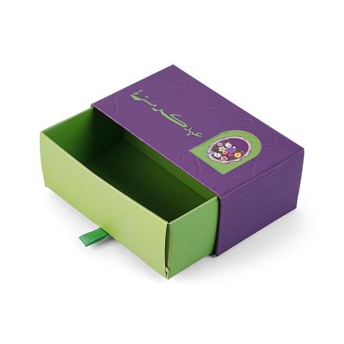 مجموعة (12) علبة توزيعات للعيد قابلة للسحب لون بنف...