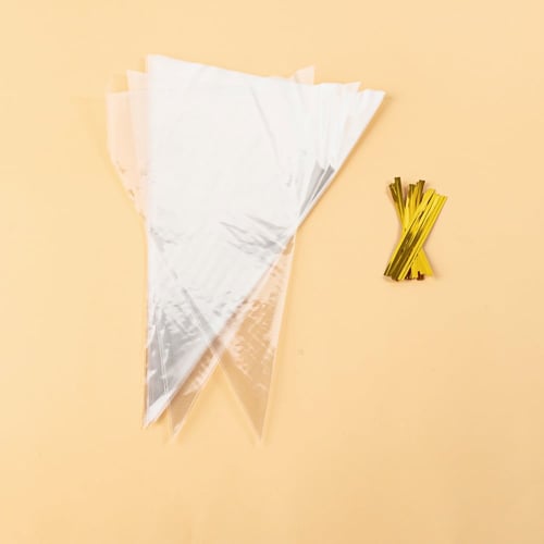 مجموعة (100) كيس بلاستيك شفاف للتوزيعات