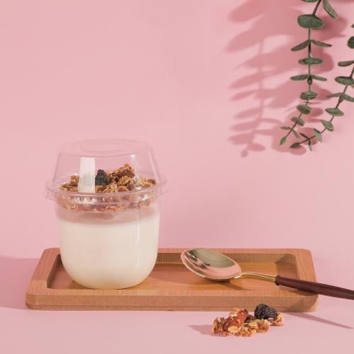 مجموعة (25) كوب بلاستيك شفاف مع حامل للمكسرات والا...