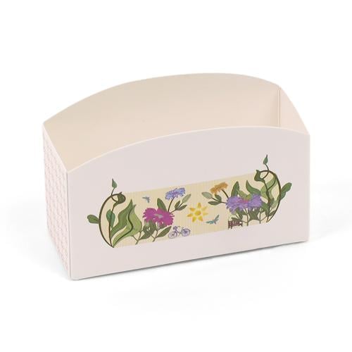 مجموعة(12) حامل ساندويتش ورقي بطباعة ورود - لون أب...