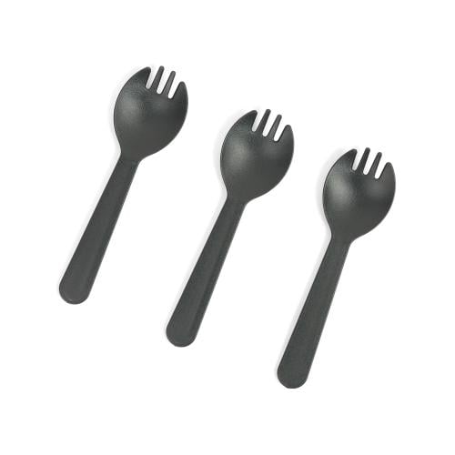 مجموعة(25) شوكة وملعقة طعام 2 في واحد باللون الأسو...