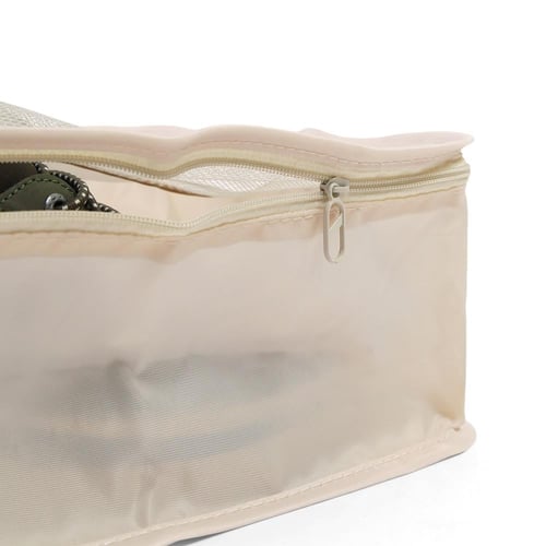 حقيبة تنظيم ملابس لون بيج | 34*29*12 سم