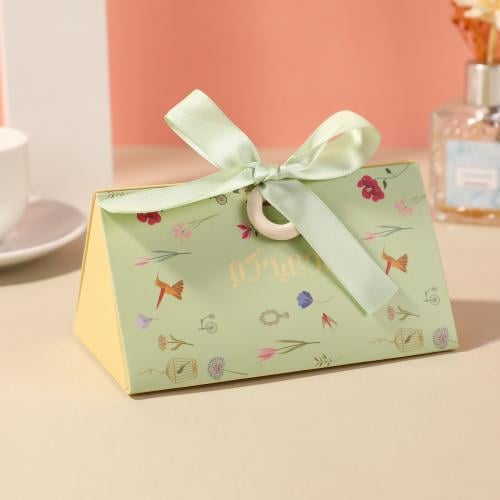 علبة توزيعات للعيد "عاد عيدكم" لون تفاحي -(12) حبة...