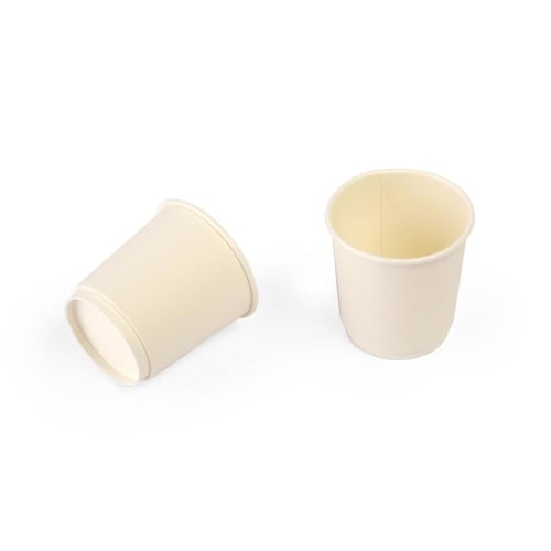 مجموعة (25) كوب ورقي لون أبيض دبل طبقتين | 4 انز