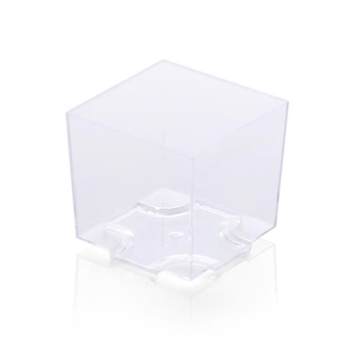 علبة اكريليك مربعة شفافة فاخرة للتقديمات -(24) حبة...