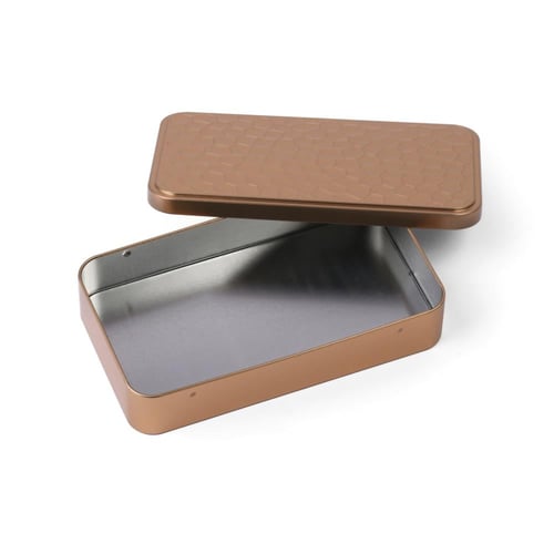 علبة معدنية للتخزين والتعبئة لون ذهبي - (1) حبة