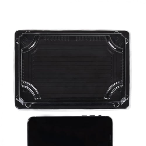 مجموعة (10) علبة فاخرة للأطعمة والحلويات سوداء بغط...