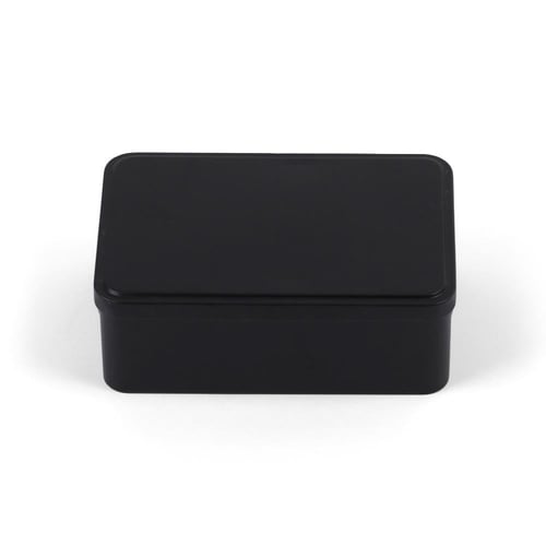 علبة معدنية للتخزين والتعبئة لون أسود-(1) حبة