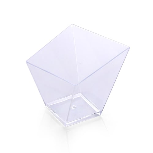 كاسات حلى بلاستيك شفافة فاخرة بزوايا مائلة - (25)...