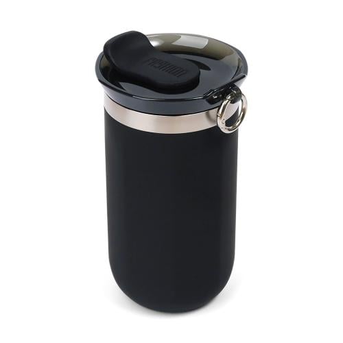كوب حراري ستانلس مع غطاء محكم لون اسود | 350 مل