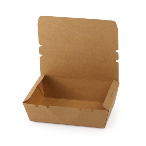 علب ورق كرافت بني بغطاء متصل - (25) حبة | 24 انز