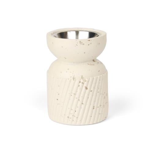 مبخرة سيراميك فاخرة بقاعدة مرتفعة - لون بيج