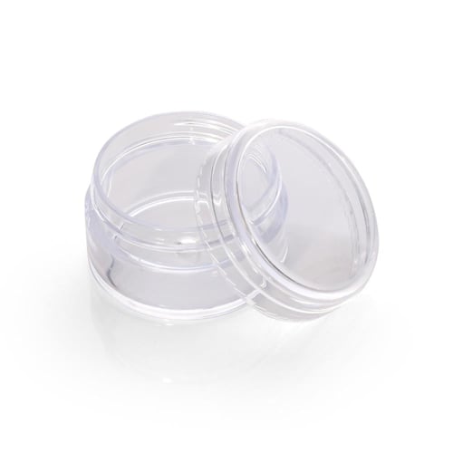 علبة بلاستيك دائرية شفافة بغطاء محكم -(12)حبة