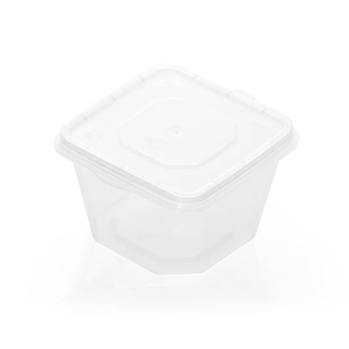 علب بلاستيك بغطاء متصل -(50) حبة