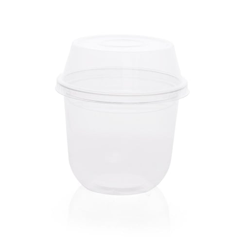 مجموعة (25) كوب بلاستيك شفاف مع حامل للمكسرات والا...