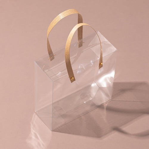 أكياس هدايا فاخرة وشفافة - (6) حبة |19*8*19 سم