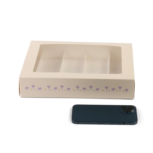 علب ورقية فاخرة مقسمة للحلويات والفطائر ثيم نخلة ل...