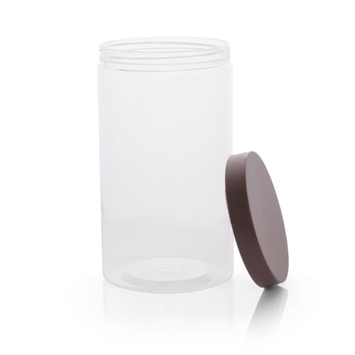 مجموعة (12) علبة بلاستيك بغطاء بني- 720 مل