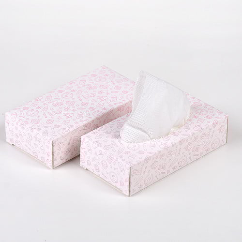 مجموعة (12) علبة مناديل لتوزيعات المواليد - وردي