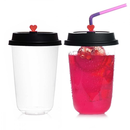 مجموعة(50) كأس بلاستيك شفاف بدون غطاء | 14 انز