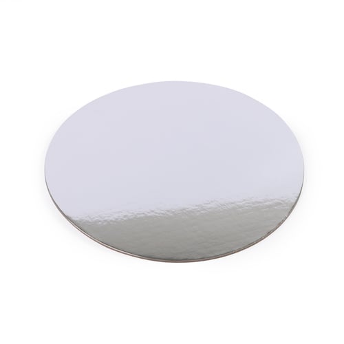 مجموعة (8) قواعد كيك دائرية بلون فضي فاخر | 26 سم