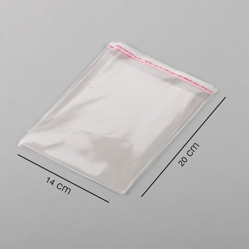 كيس بلاستيك شفاف قابل للإغلاق - (100) حبة| 20*14 س...