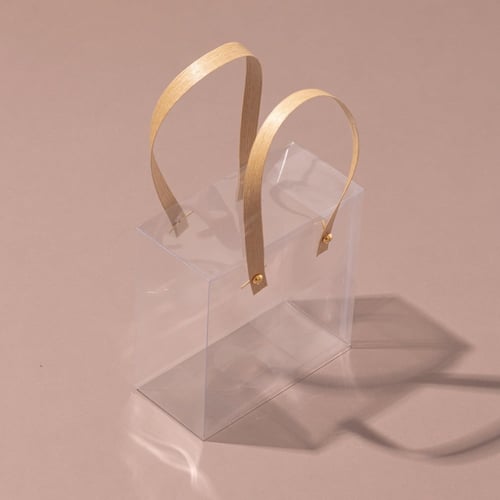 أكياس هدايا فاخرة وشفافة - (6) حبة|14*7*14 سم