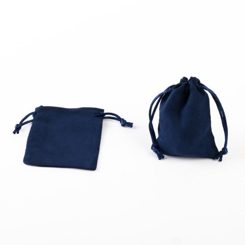 اكياس مخمل كحلي للهدايا والتوزيعات فاخرة - (12)حبة...