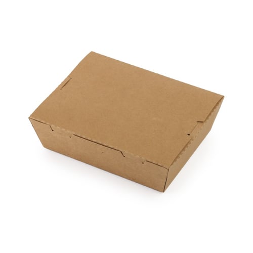 علب ورق كرافت بني بغطاء متصل - (25) حبة | 30 انز