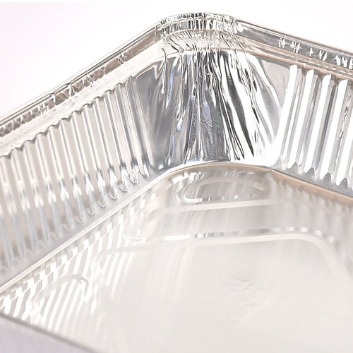 مجموعة ( 10 ) وعاء المنيوم مستطيل + غطاء 760 ملل